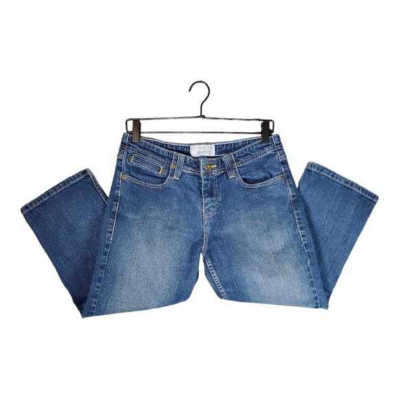 Levi's Signature Stretch Capri Jeans Misses sz 8 Dark Wash EUC - Picture 7 of 11